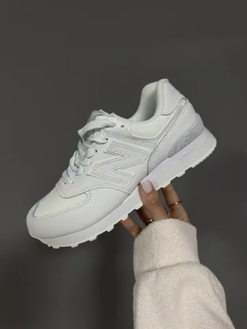 NEW BALANCE 574 | WHITE LEATHER/ NET (р)