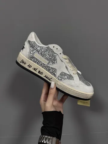 GOLDEN GOOSE | GGDB BALLSTAR | SPARKLE LIGHT GREY premium (2)